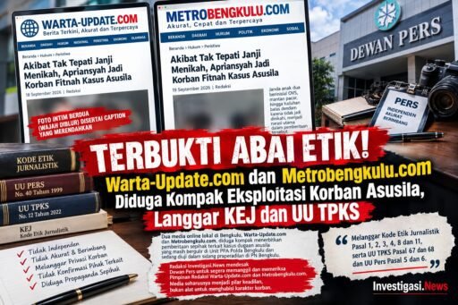 *MEDIA BENGKULU DIDUGA ABAI KODE ETIK DAN UU TPKS: EKSPLOITASI KASUS UNTUK GIRING OPINI DIPERSOALKAN* *MEDIA BENGKULU DIDUGA ABAI KODE ETIK DAN UU TPKS: EKSPLOITASI KASUS UNTUK GIRING OPINI DIPERSOALKAN*