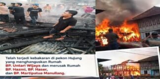 Rumah Warga di Pekon Hujung Belalau Ludes Terbakar, Dua Bangunan di Sekitar Ikut Terdampak