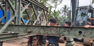 Jembatan Modular di Desa Sihare’o III Nias Capai 64,5 Persen