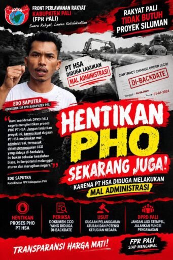 Dugaan Skandal ‘Backdate’ CCO Mencuat, FPR PALI Desak Pansus DPRD Stop Total Proses PHO PT HSA! Dugaan Skandal ‘Backdate’ CCO Mencuat, FPR PALI Desak Pansus DPRD Stop Total Proses PHO PT HSA!
