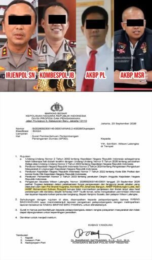 *Lawan Budaya “Pingpong” Birokrasi, Wilson Lalengke Resmi Laporkan Kapolda Sumsel ke Divpropam Mabes Polri* *Lawan Budaya “Pingpong” Birokrasi, Wilson Lalengke Resmi Laporkan Kapolda Sumsel ke Divpropam Mabes Polri*