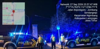 Polsek Ngimbang Gelar Patroli KYRD Gabungan Cipkon Harkamtipmas Di Wilayah Hukum Polsek Ngimbang