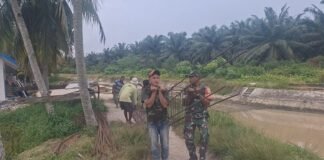 Kodam I/BB : Pembangunan Jembatan Cor Beton di Pondok Bungur, Asahan, Capai 55 Persen