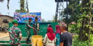 Atasi Kelangkaan Air, Kodim 0209/LB Gelar Bakti TNI AD Salurkan Air Bersih Untuk Warga