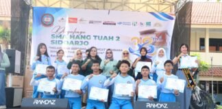 Kado Murid Berprestasi Warnai Peringatan HUT Ke-38 SMA Hang Tuah 2 Sidoarjo