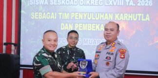 Pasis Dikreg LXVIII Seskoad Sambangi Polres Muara Enim, Kapolres Paparkan Ancaman Karhutla Bagi Masyarakat