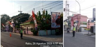 Polsek Ngimbang Gelar Commanderwish Pagi Amankan Dua Titik Rawan Demi Cegah Kemacetan Dan Lakalantas