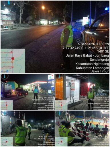 Pastikan Wilayah Ngimbang tetap Aman Polsek Ngimbang Gelar Patroli Blue Harkamtibmas Light 4C Di Daerah Rawan Pastikan Wilayah Ngimbang tetap Aman Polsek Ngimbang Gelar Patroli Blue Harkamtibmas Light 4C Di Daerah Rawan
