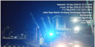 Guna Cegah Dan Daya Tangkal 4C Polsek Ngimbang Gelar Patroli Blue Light Di Malam Hari