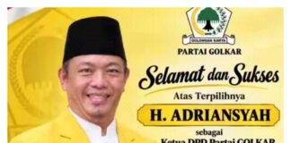 H.Adriansyah Resmi Kembalikan Formulir.Menuju Pendaftaran Bakal Calon Ketua DPD Partai Golkar Muara Enim