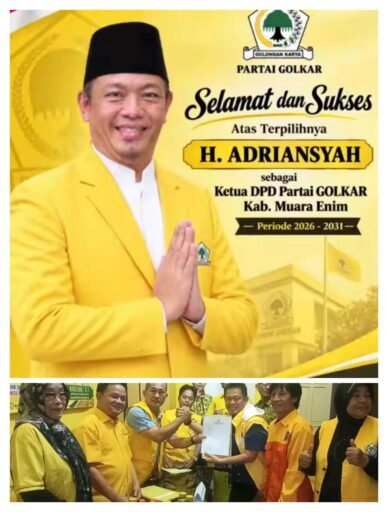 H.Adriansyah Resmi Kembalikan Formulir.Menuju Pendaftaran Bakal Calon Ketua DPD Partai Golkar Muara Enim H.Adriansyah Resmi Kembalikan Formulir.Menuju Pendaftaran Bakal Calon Ketua DPD Partai Golkar Muara Enim