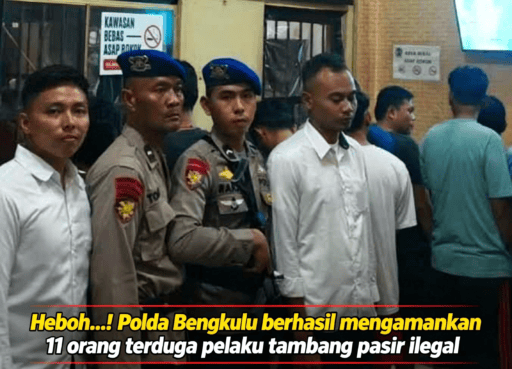 11 ORANG DIAMANKAN DALAM KASUS PENAMBANGAN PASIR ILEGAL DI PANTAI TELUK SEPANG, KOTA BENGKULU. 11 ORANG DIAMANKAN DALAM KASUS PENAMBANGAN PASIR ILEGAL DI PANTAI TELUK SEPANG, KOTA BENGKULU.