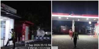 Demi Tingkatkan Pelayanan Masyarakat Polsek Ngimbang Gelar Patroli Blue Light 4C Di Malam Hari