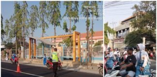 Guna Cegah Kemacetan Polsek Ngimbang Gelar Commanderwish Pagi di Beberapa Titik Rawan Kemacetan