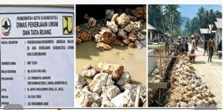 diduga sunat besi Jaringan irigasi Rp8,6 M Di afia
