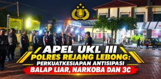 APEL UKL III POLRES REJANG LEBONG: PERKUATKESIAPAN ANTISIPASI BALAP LIAR, NARKOBA DAN 3C.