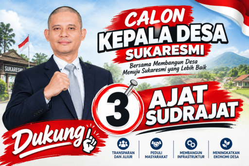 Menuju Sukaresmi Maju Bersama Ajat Sudrajat, Calon Kepala Desa Nomor Urut 3 yang Siap Bawa Perubahan Menuju Sukaresmi Maju Bersama Ajat Sudrajat, Calon Kepala Desa Nomor Urut 3 yang Siap Bawa Perubahan