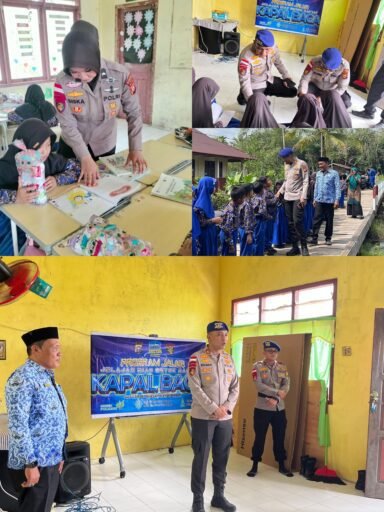 Kapal Baca Polri Sambangi SDN 18 Semulut, Dalam Program Jalur Satpolair Meranti Kapal Baca Polri Sambangi SDN 18 Semulut, Dalam Program Jalur Satpolair Meranti