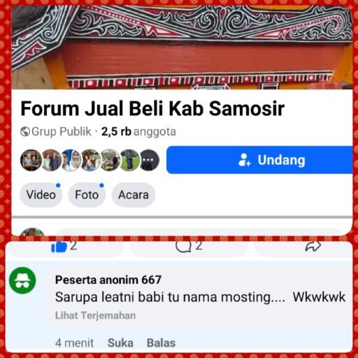 STTLP Terbit, Polres Samosir, Polda Sumut Didesak Ungkap Dugaan Penghinaan Di FB Forum Jual Beli Kab Samosir STTLP Terbit, Polres Samosir, Polda Sumut Didesak Ungkap Dugaan Penghinaan Di FB Forum Jual Beli Kab Samosir