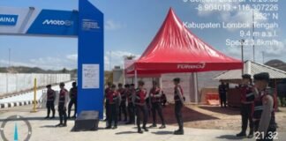 86 Personel Polda Bali Perkuat Pengamanan Gate 2 dan Bazar UMKM Sirkuit Mandalika