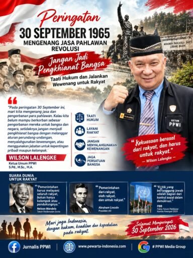 *Ketum PPWI Wilson Lalengke: Jangan Jadi Pengkhianat Bangsa, Taati Hukum dan Jalankan Wewenang untuk Rakyat* *Ketum PPWI Wilson Lalengke: Jangan Jadi Pengkhianat Bangsa, Taati Hukum dan Jalankan Wewenang untuk Rakyat*