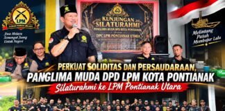 Perkuat Soliditas dan Persaudaraan, Panglima Muda DPD LPM Kota Pontianak Silaturahmi ke LPM Pontianak Utara