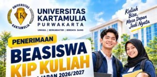 *Universitas Kartamulia Memberikan Beasiswa Penuh bagi Desil 1–4 Mendapat Uang Saku Rp4,8 Juta/Semester*