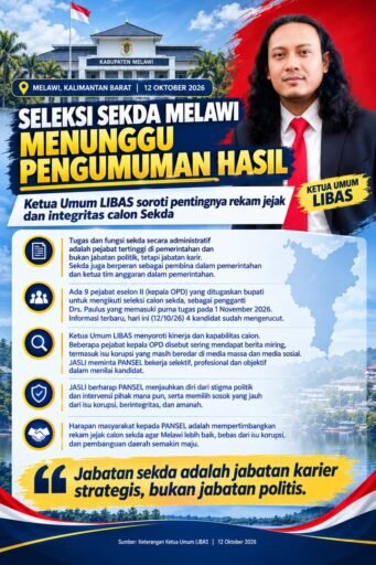 Tahapan Seleksi Sekda Melawi Tinggal Menunggu hasil pengumuman. Tahapan Seleksi Sekda Melawi Tinggal Menunggu hasil pengumuman.