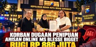 Korban Dugaan Penipuan Arisan Online MS Blesse Bigget, Laporan Tercatat di Polrestabes Surabaya