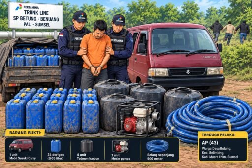 Pengintaian Berhari-hari, Tim Pengamanan Pertamina Tangkap Terduga Pencuri Minyak Pengintaian Berhari-hari, Tim Pengamanan Pertamina Tangkap Terduga Pencuri Minyak