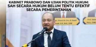 *Kabinet Prabowo Dan Ujian Politik Hukum: Sah Secara Hukum Belum Tentu Efektif Secara Pemerintahan*