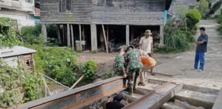 Kodim 0205/TK Bangun Jembatan Beton Pernantin, Progres Capai 38 Persen
