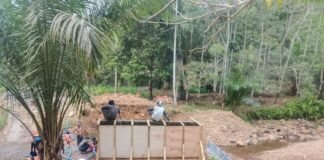 Kodim 0212/TS Bangun Jembatan Beton Rianiate Capai Progres 45,10 Persen