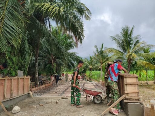 Kodim 0205/TK Bangun Jembatan di Bandar Purba, Progres Capai 43,1 Persen Kodim 0205/TK Bangun Jembatan di Bandar Purba, Progres Capai 43,1 Persen