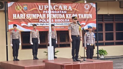 Pimpin Upacara Sumpah Pemuda, AKP Agus Adhitama Bacakan Amanat Kapolres Sibolga Pimpin Upacara Sumpah Pemuda, AKP Agus Adhitama Bacakan Amanat Kapolres Sibolga