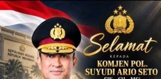 Pimpinan & Jurnalis ‘Warta.in’ Mengucapkan Selamat & Sukses Kepada Komjen Pol Suyudi Ario Seto,S.I.K., M.Si”.