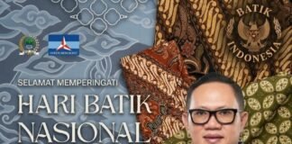 Rayakan Hari Batik, Wakil Ketua DPRD PALI Firdaus Hasbullah Serukan Aksi Lestarikan Budaya.