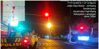 Polsek Ngimbang Gelar Patroli Blue Light Guna Menjaga Siskamtibmas Daerah Rawan Kriminal Di Wilayah Ngimbang