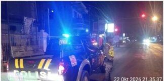 Polsek Ngimbang Gelar Patroli Blue Light Guna Menjaga Siskamtibmas Daerah Rawan Kriminal Di Wilayah Ngimbang