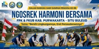 Sambut Hari Sumpah Pemuda ke-98, FPK dan FKUB Purwakarta Gelar Ngosrek Harmoni Bersama