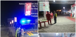 Polsek Ngimbang Gelar Patroli Blue Light Guna Menjaga Siskamtibmas Daerah Rawan Kriminal Di Wilayah Ngimbang