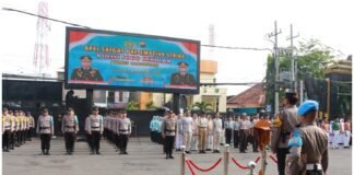 Cegah Kenakalan Pelajar, Polres Lamongan Gelar Apel Satgas Pre-Emptive Strike Polisi Jogo Sekolah