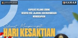 KAPOLRES REJANG LEBONG BESERTA STAF, JAJARAN DAN BHAYANGKARI MENGUCAPKAN SELAMAT HARI KE SAKTIAN PANCASILA.