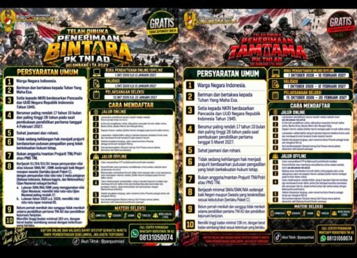 Pendaftaran TNI AD 2027 Dibuka, Ini Link Resmi, Jadwal dan Cara Daftarnya Pendaftaran TNI AD 2027 Dibuka, Ini Link Resmi, Jadwal dan Cara Daftarnya