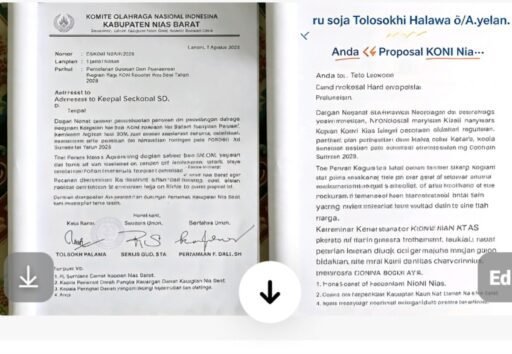 Edarkan Proposal KONI Nias Barat Tuai Sorotan Edarkan Proposal KONI Nias Barat Tuai Sorotan