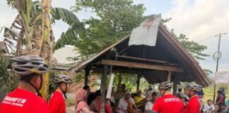 Gowes Kamtibmas Gunungsari, Sat Samapta Polresta Mataram Sosialisasikan Layanan 110