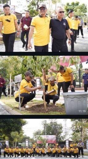 Irjen Kalingga Dukung Green Policing Lewat Penanaman Pohon di Kejati NTB Irjen Kalingga Dukung Green Policing Lewat Penanaman Pohon di Kejati NTB