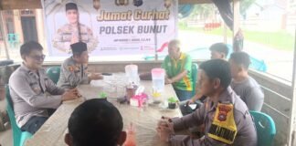 POLSEK BUNUT GELAR JUMAT CURHAT, IMBAU WARGA WASPADA BENCANA ALAM HINGGA CEGAH PEKAT
