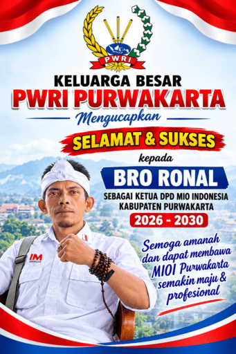 DPC PWRI Purwakarta Ucapkan Selamat atas Terpilihnya Bro Ronal sebagai Ketua DPD MIO Indonesia DPC PWRI Purwakarta Ucapkan Selamat atas Terpilihnya Bro Ronal sebagai Ketua DPD MIO Indonesia