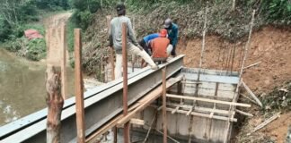 Kodim 0212/TS Bangun Jembatan Beton di Simaninggir, Progres Capai 52 Persen